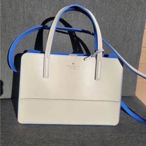 Kate Spade Cream and Blue Shoulder Bag